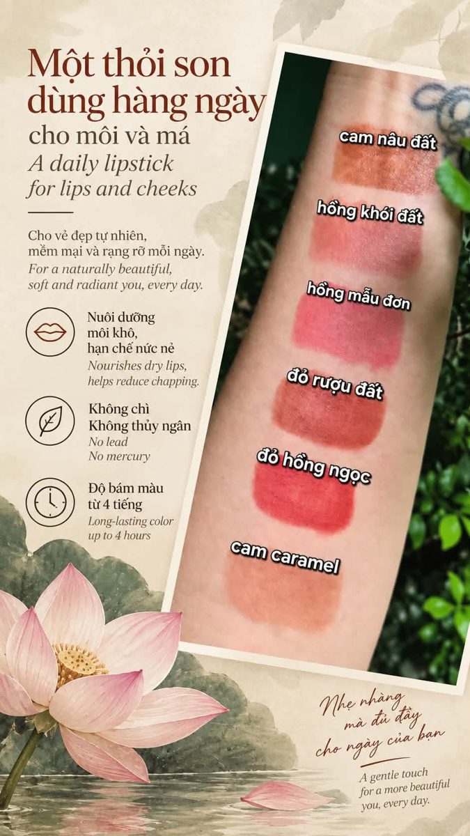 Son dưỡng có màu cho môi thâm: chọn tông nào cho tươi?