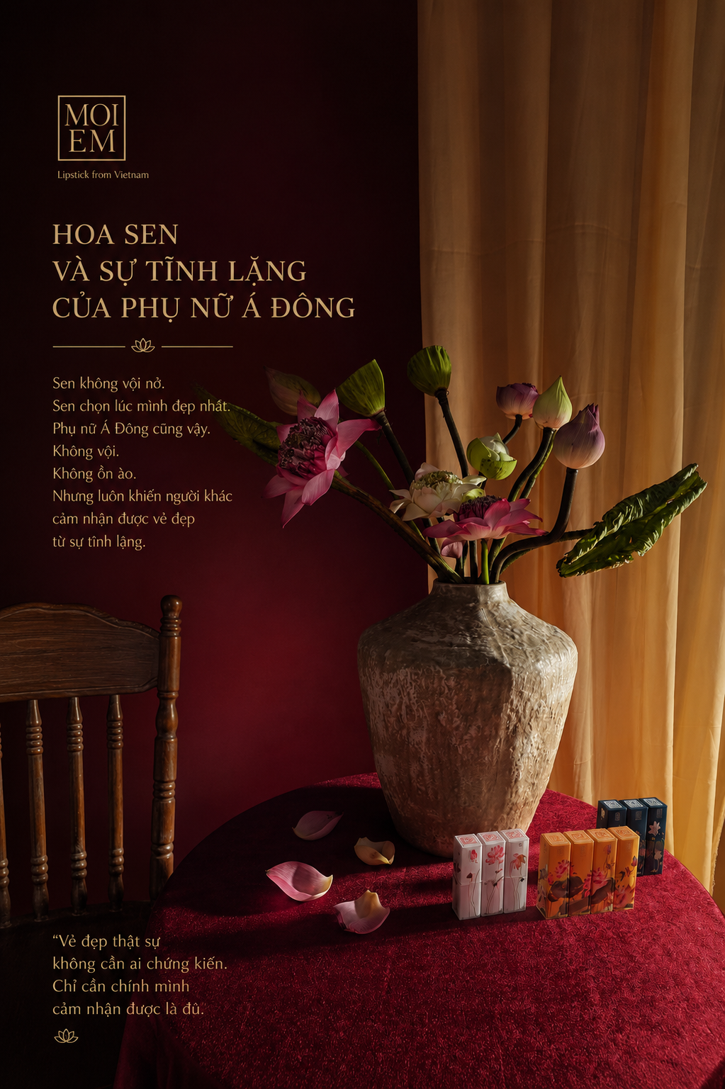 Hoa sen và sự tĩnh lặng của phụ nữ Á Đông