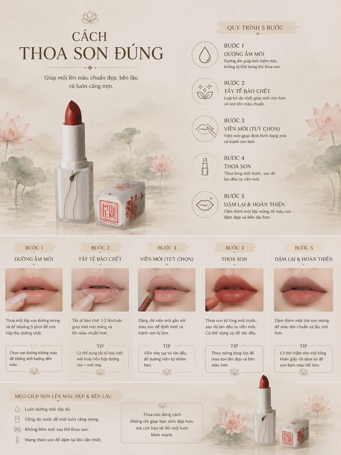 Cách thoa son đúng, để nàng luôn rạng rỡ